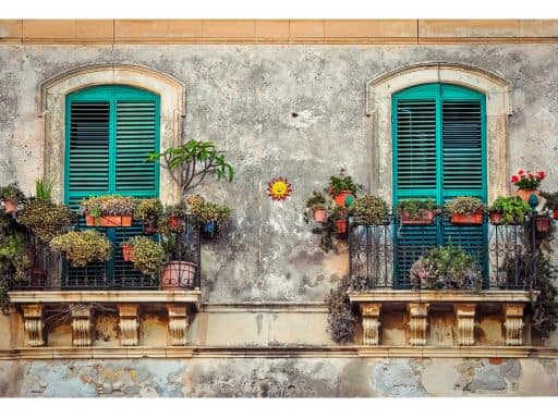 Romantic windows in Venice, Italy