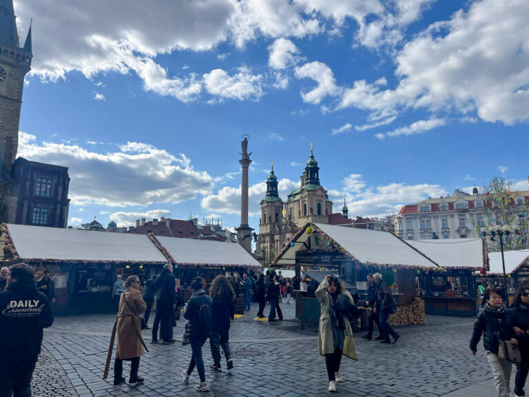 The christmas market in prague
